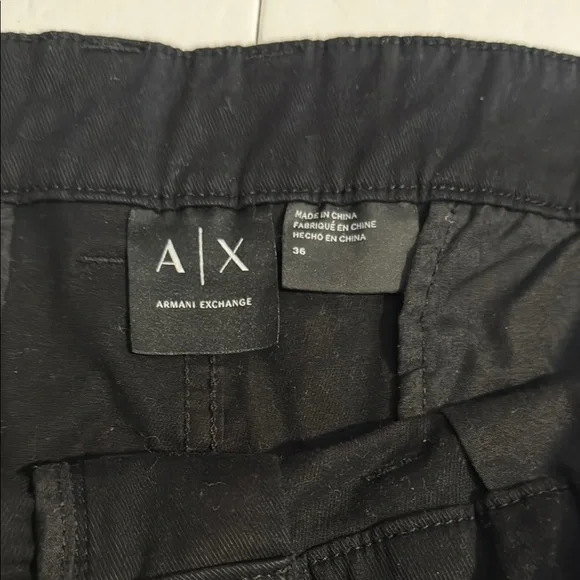 Armani exchange Men's Black Cargo Shorts - Picture 2 of 6